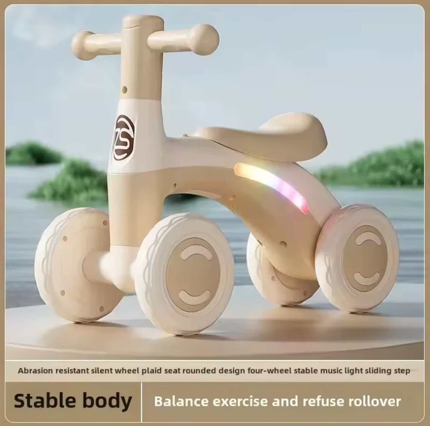 Toddler & Kids Balance Bike with LED Lights & Music — Toddler First Ride-On