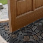 Half-Circle Mosaic Door Mat – Indoor & Outdoor Use
