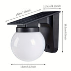 Solar Globe LED Wall Light – Smart Dimmable Outdoor Lighting
