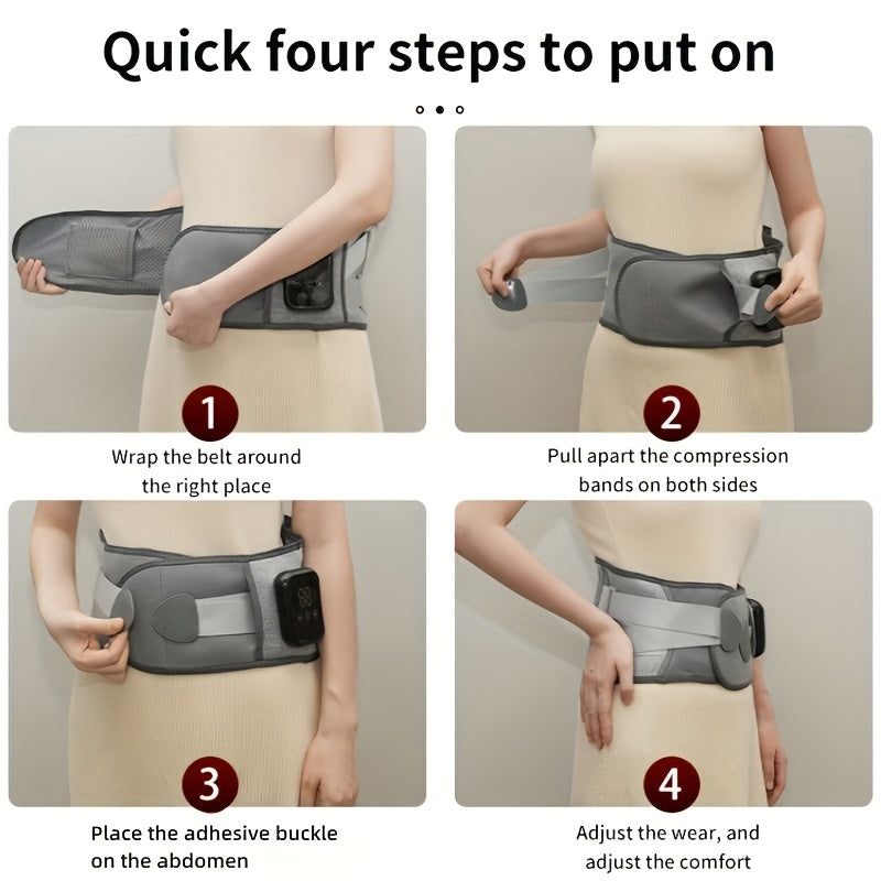 Rechargable Ergonomic Back Massager with Infrared Heat and Dual Motor Vibration