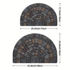 Half-Circle Mosaic Door Mat – Indoor & Outdoor Use