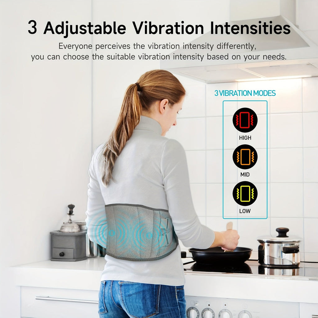 Rechargable Ergonomic Back Massager with Infrared Heat and Dual Motor Vibration