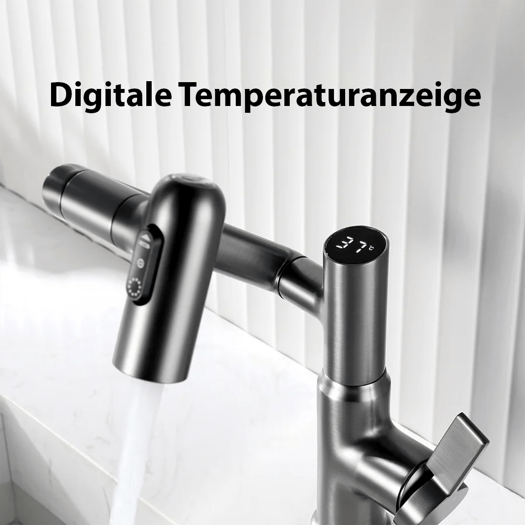 360 Rotatable Kitchen Faucet Temperature Display