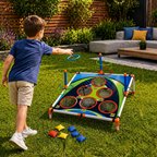 TossPlay Set for Kids – 2-in-1 Ring Toss & Bean Bag Game