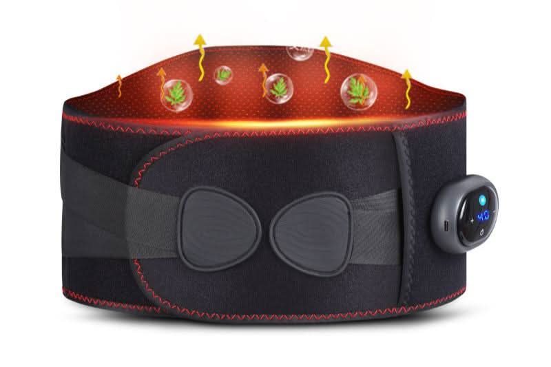 Rechargable Ergonomic Back Massager with Infrared Heat and Dual Motor Vibration