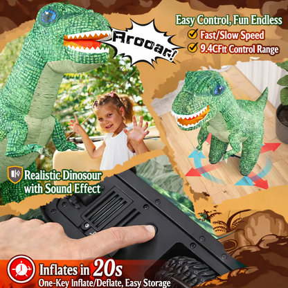 Remote Control Dinosaur, Realistic Electric Inflatable