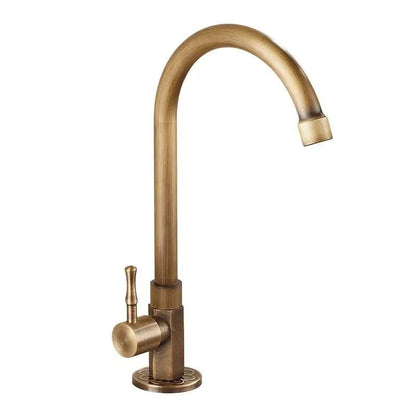 Swan Neck Brass Faucet for Classic Spaces