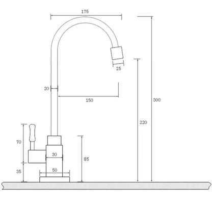 Swan Neck Brass Faucet for Classic Spaces