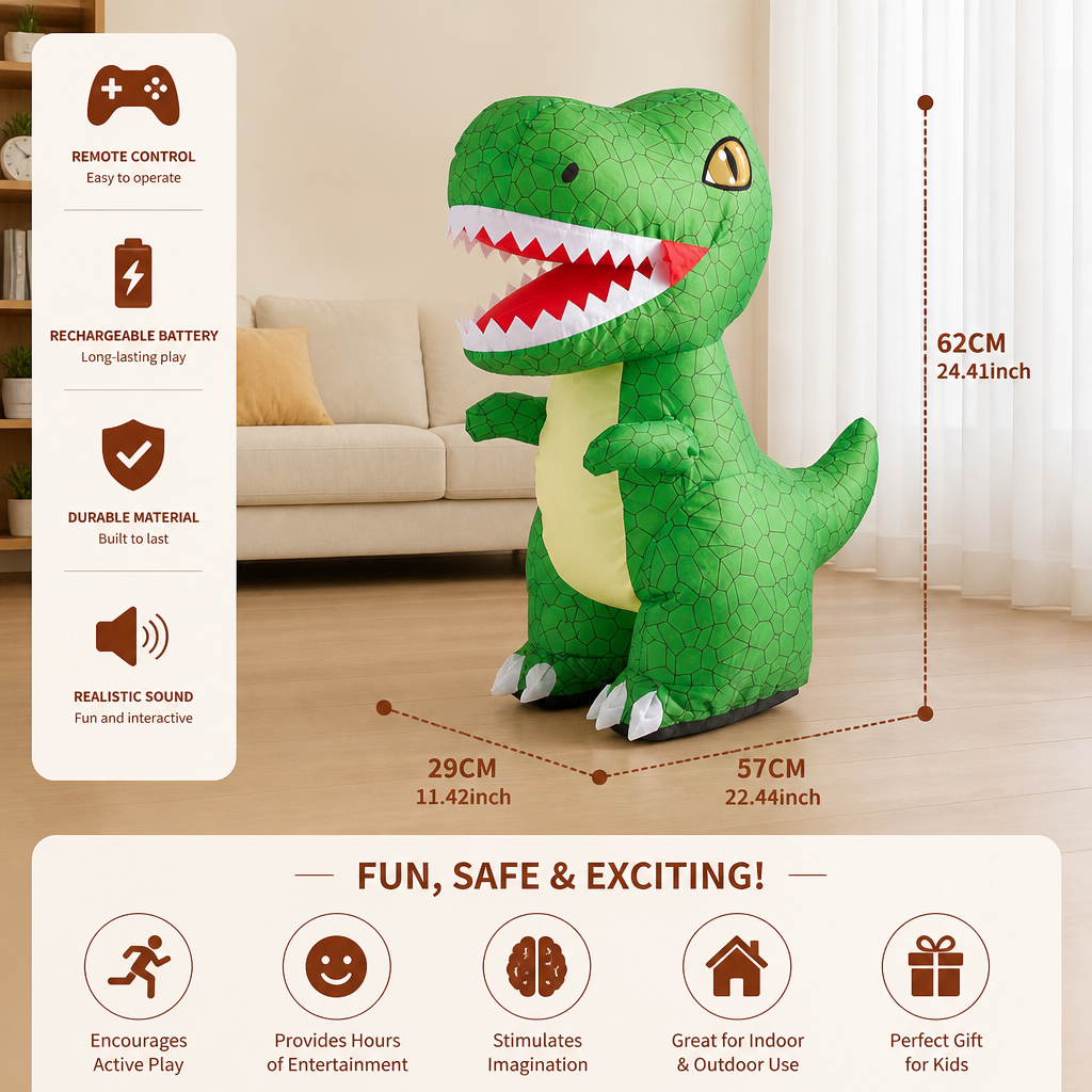 Remote Control Inflatable T-Rex Dinosaur