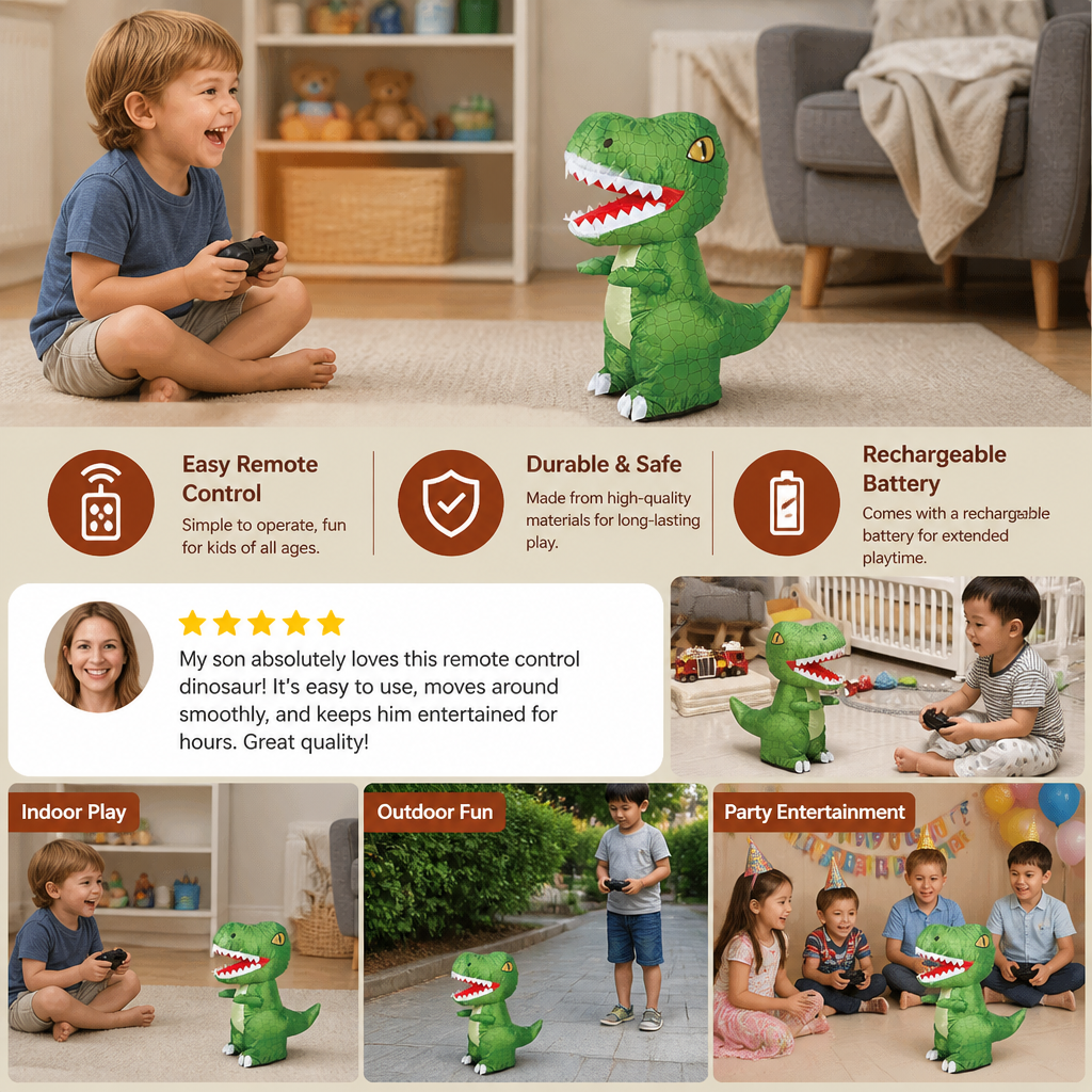 Remote Control Inflatable T-Rex Dinosaur
