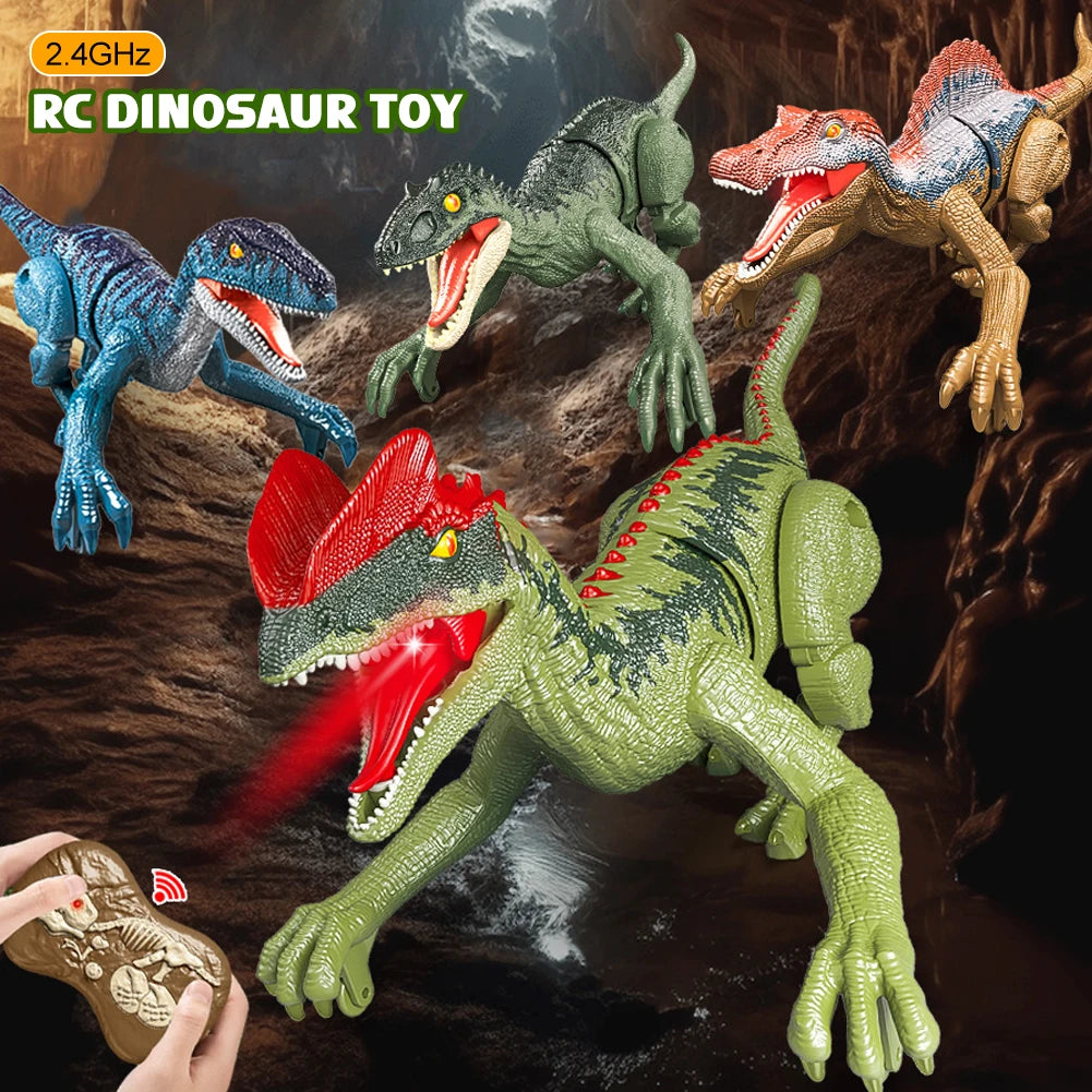Dinosaur Remote Control Toys RC Electric Walking Dinosaur With LED Light Roaring for Kids