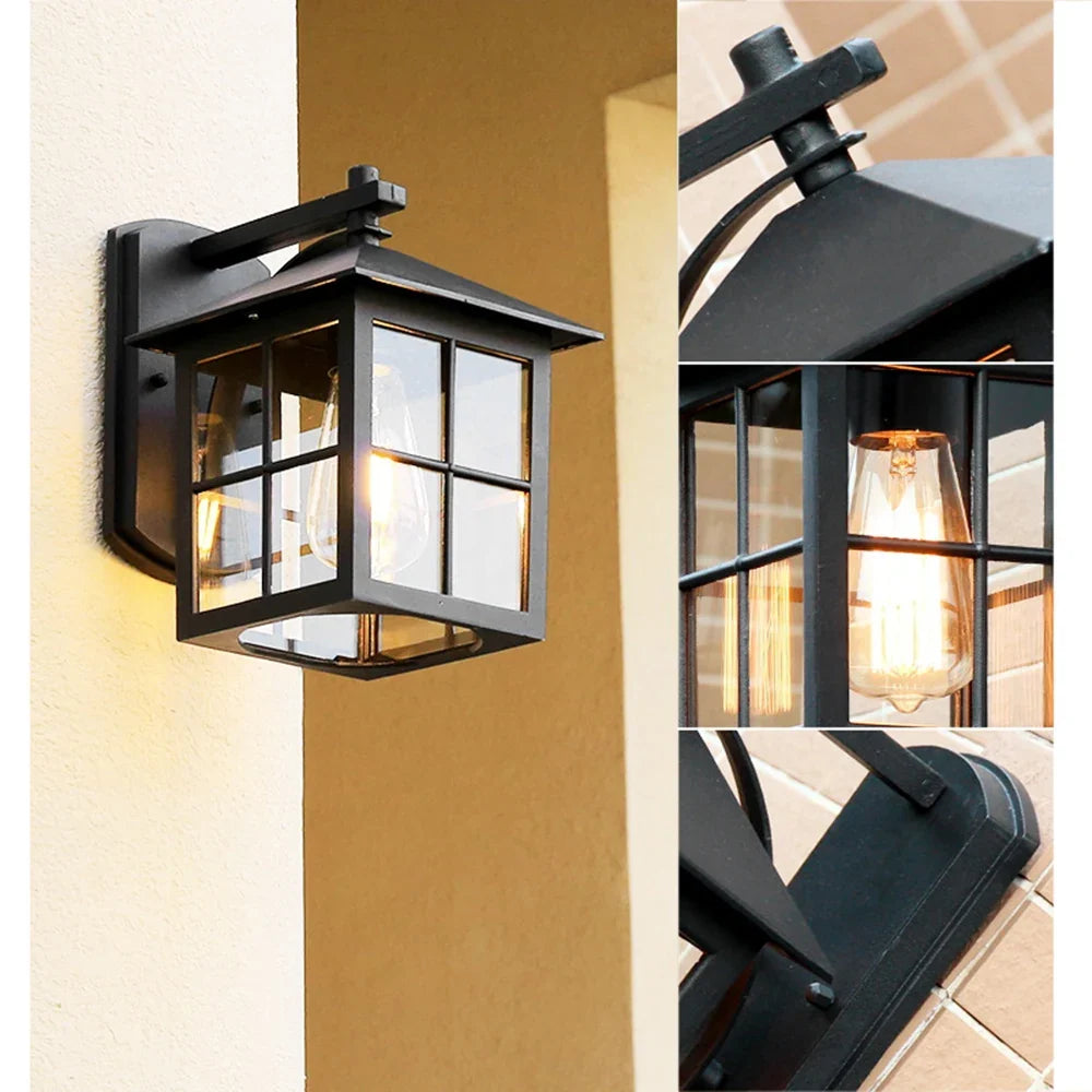 Camden Outdoor Wall Lamp – Vintage E27 Lantern Sconce