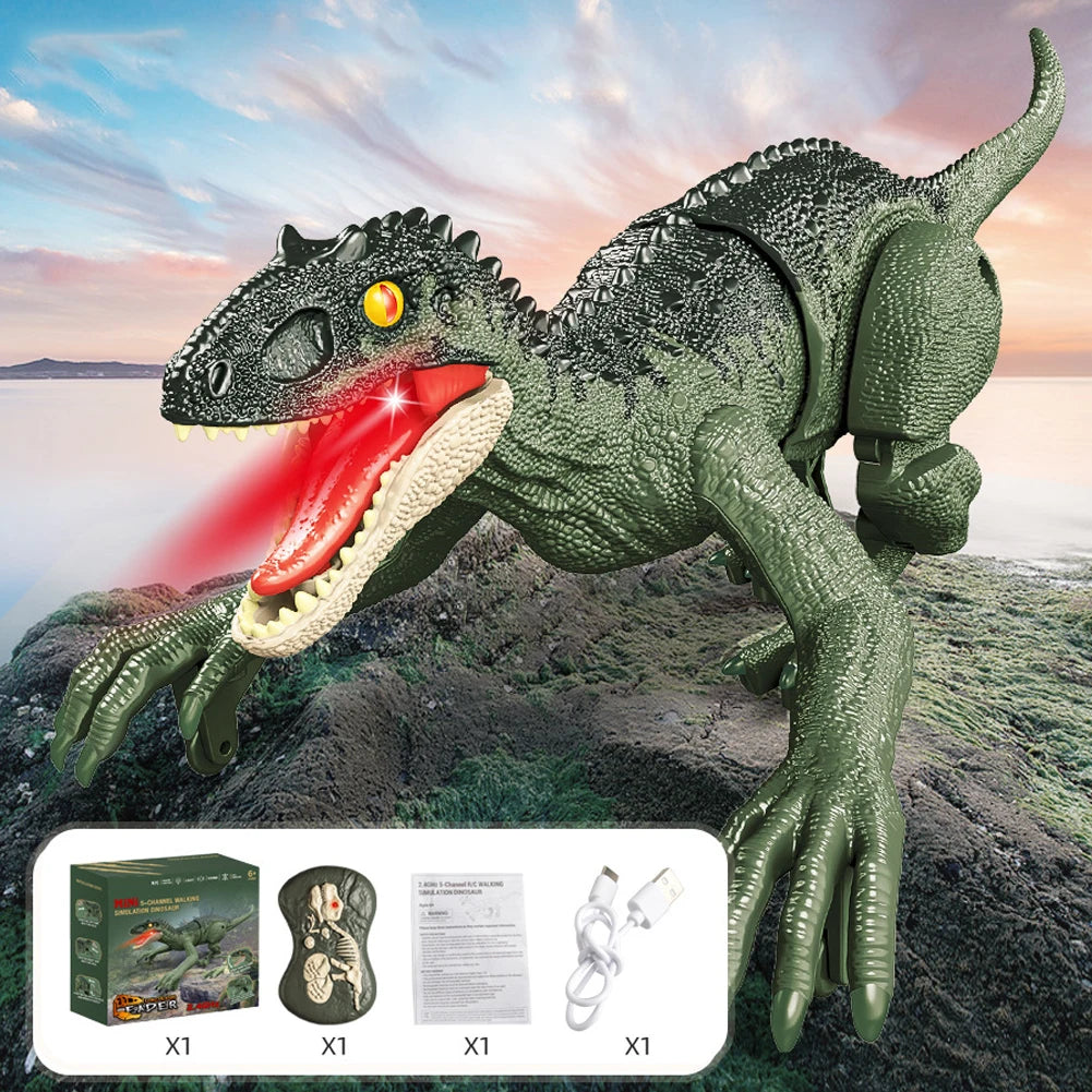 Dinosaur Remote Control Toys RC Electric Walking Dinosaur With LED Light Roaring for Kids