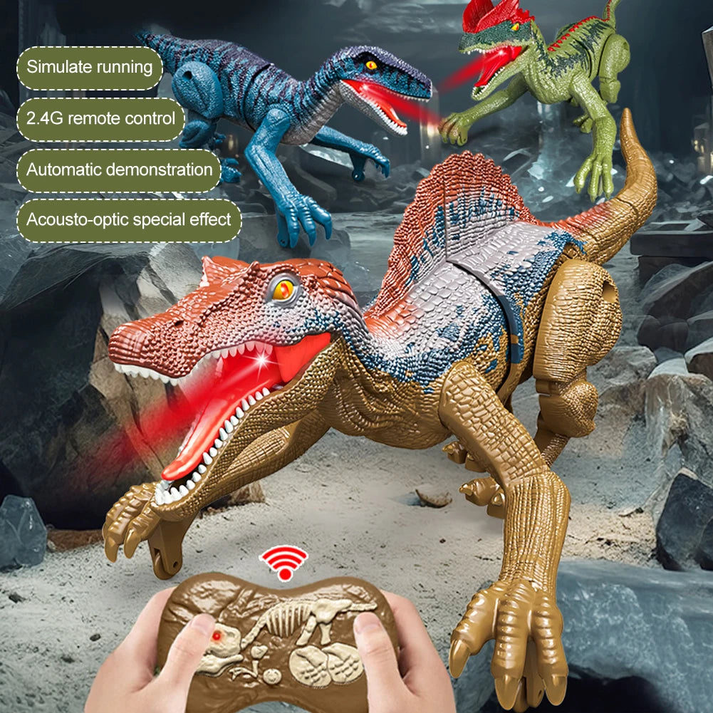 Dinosaur Remote Control Toys RC Electric Walking Dinosaur With LED Light Roaring for Kids