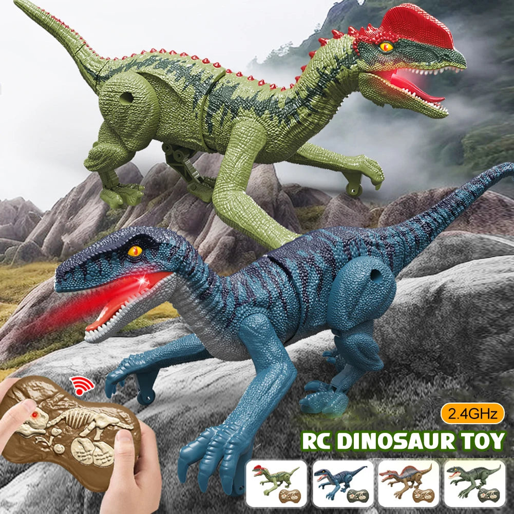 Dinosaur Remote Control Toys RC Electric Walking Dinosaur With LED Light Roaring for Kids