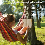 Canvas Hammock – Striped Double Swing Bed Indoor & Outdoor Camping Hammock