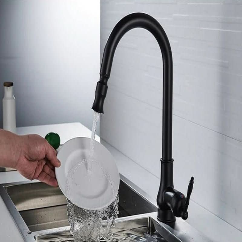 FLEXTAP – Pull Out Kitchen Faucet Antique Style High Arc Sink Mixer