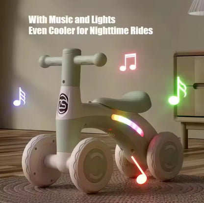 Toddler & Kids Balance Bike with LED Lights & Music — Toddler First Ride-On