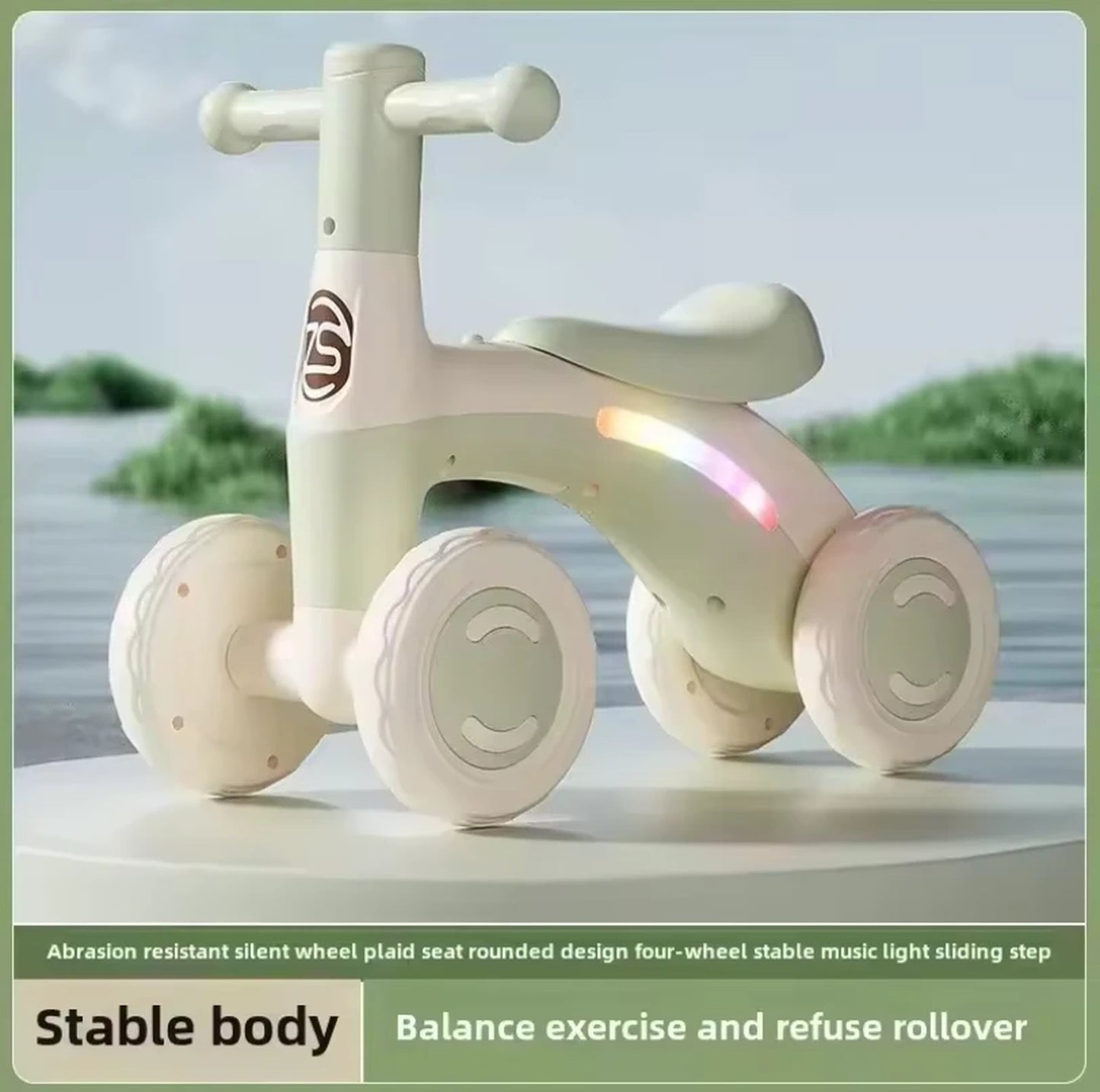 Toddler & Kids Balance Bike with LED Lights & Music — Toddler First Ride-On
