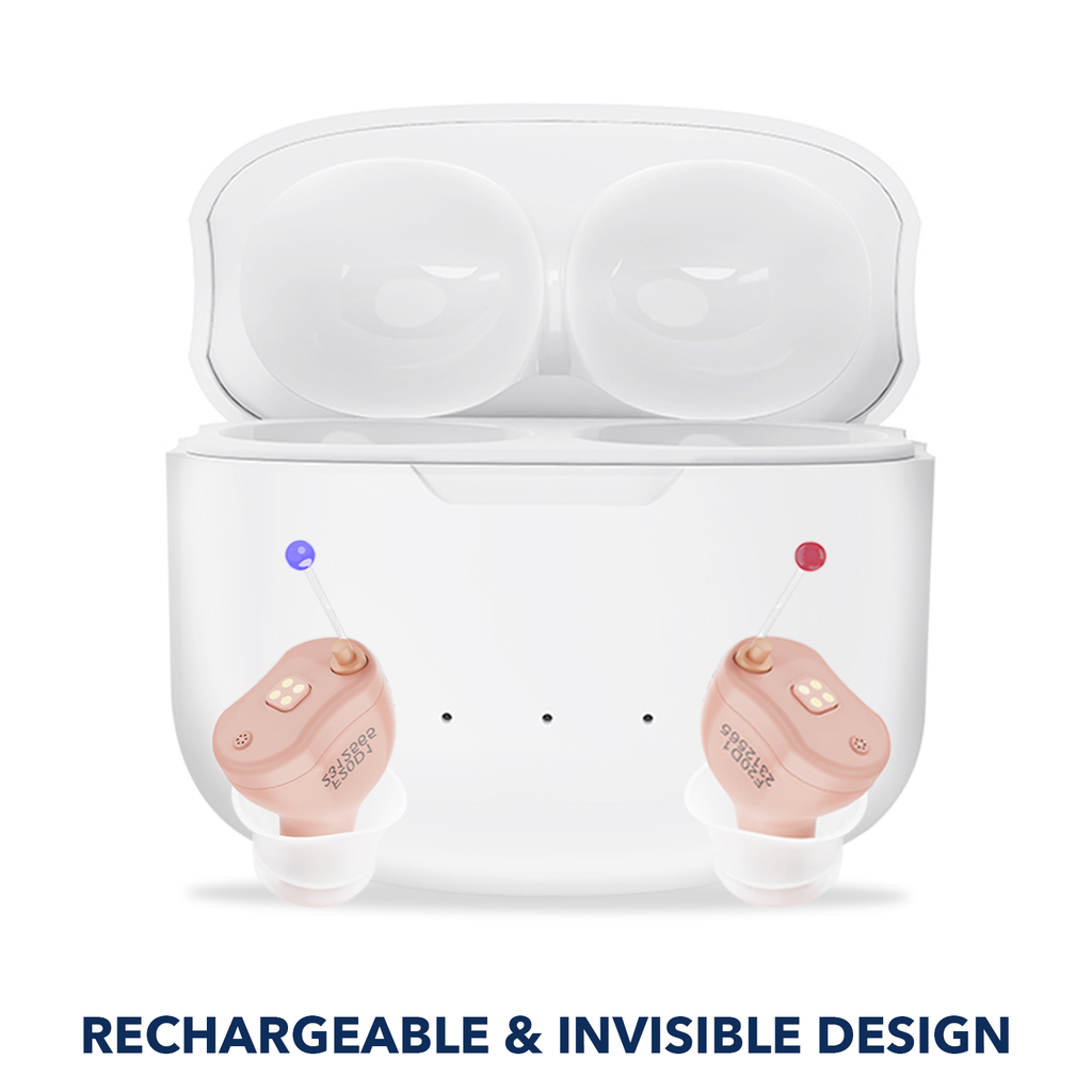 Compact Rechargeable Invisible CIC Hearing Aids – F20D1