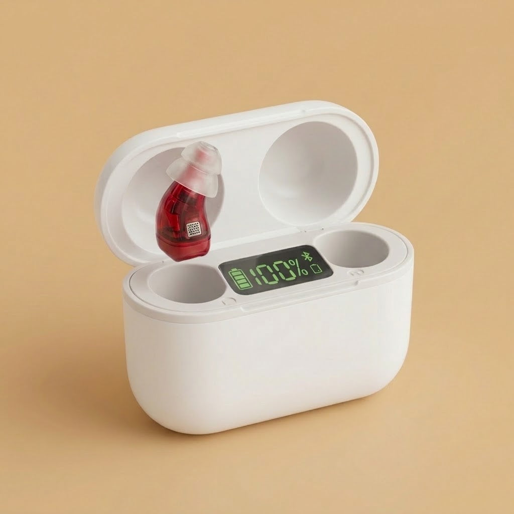 Invisible rechargeable hearing aids with clear sound