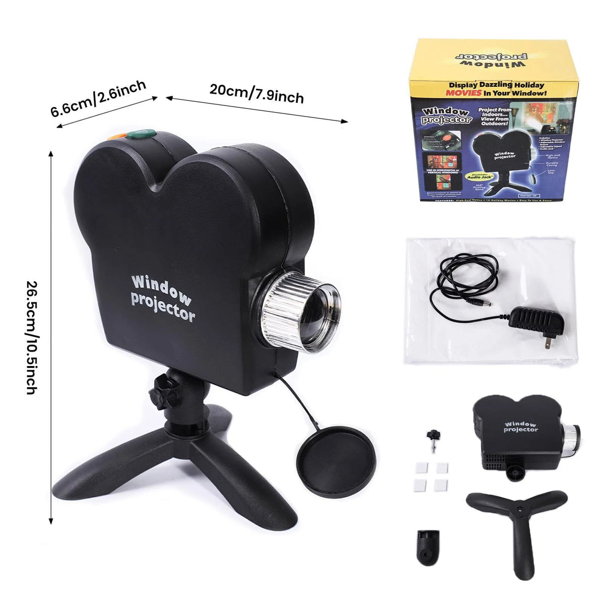 Holographic Halloween & Christmas Projector With 12 Animated Spooky Scenes Tripod