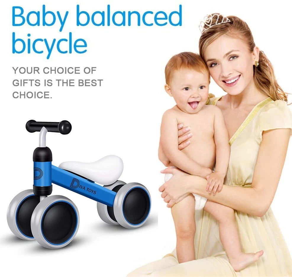 Diva Kids Balance Bike Blue For 1-3 Year Old