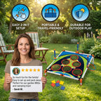 TossPlay Set for Kids – 2-in-1 Ring Toss & Bean Bag Game